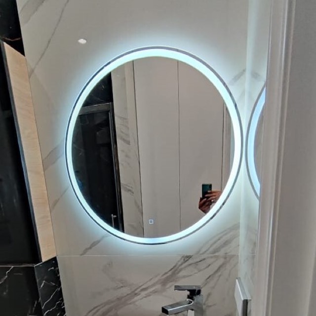 Классическое круглое зеркало с LED подсветкой